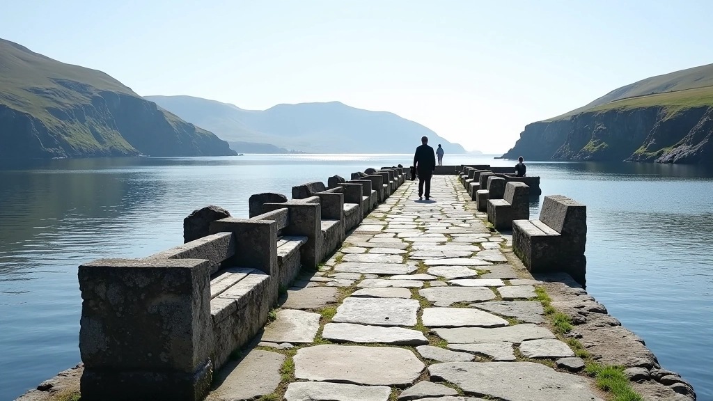 Scenic coastal pier in Kerry